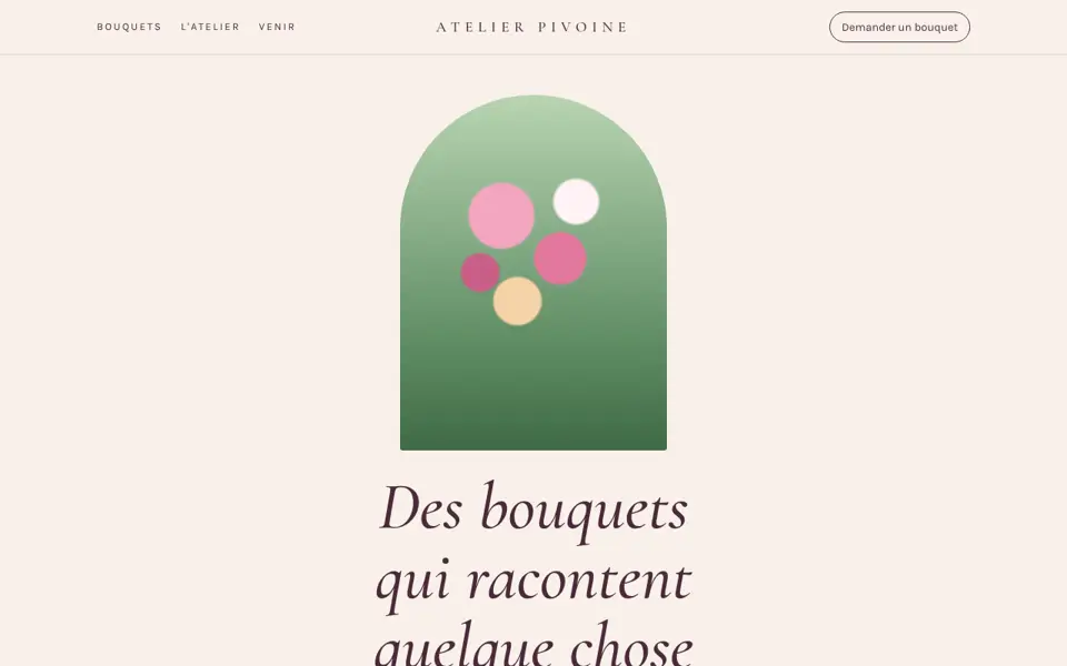 The Atelier Pivoine website
